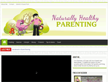 Tablet Screenshot of naturallyhealthyparenting.com